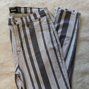 NWT Hudson Jeans Striped High Waist Skinny